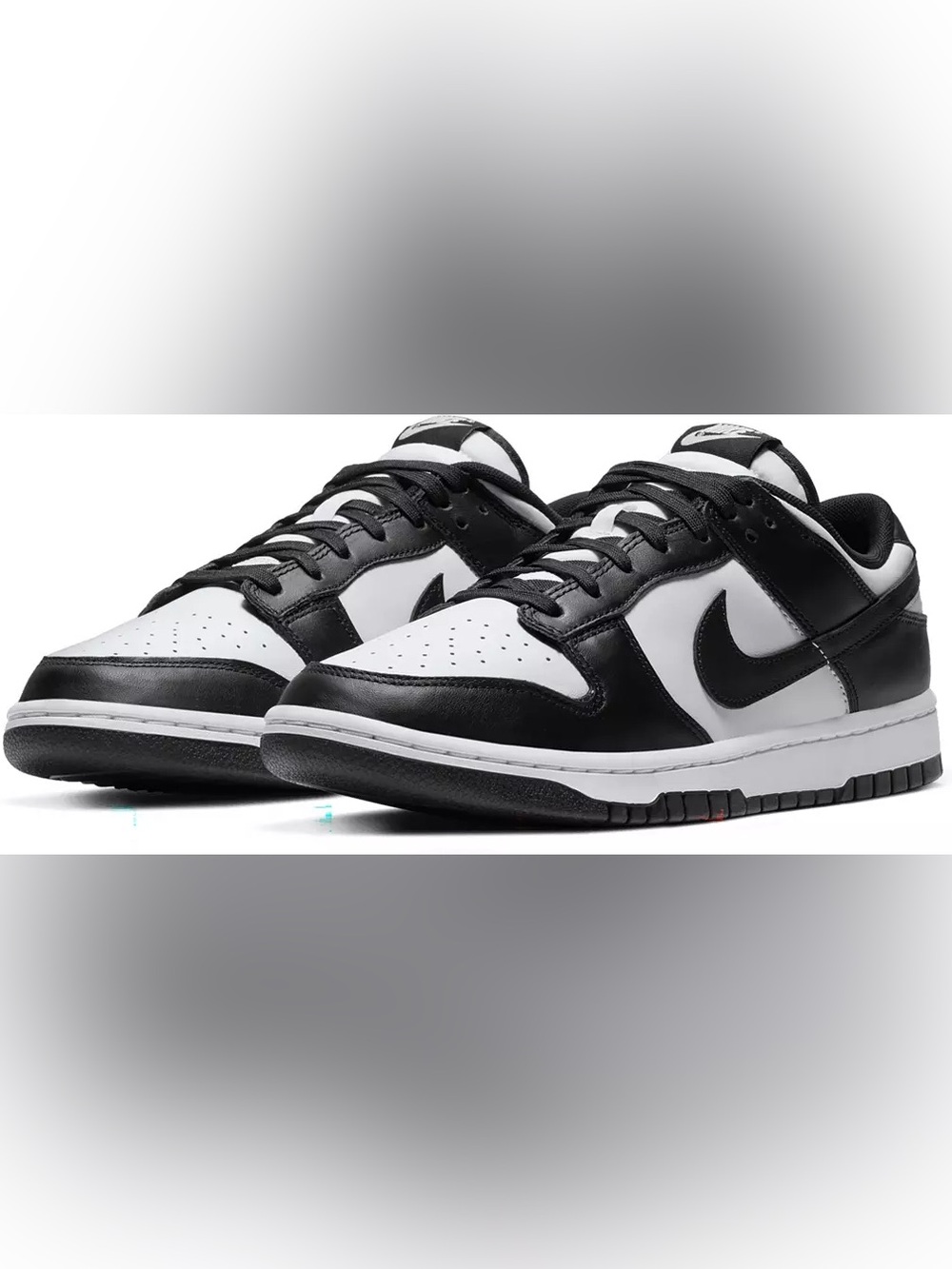 Nike Men’s Black and White Dunk Low Retro Sneakers